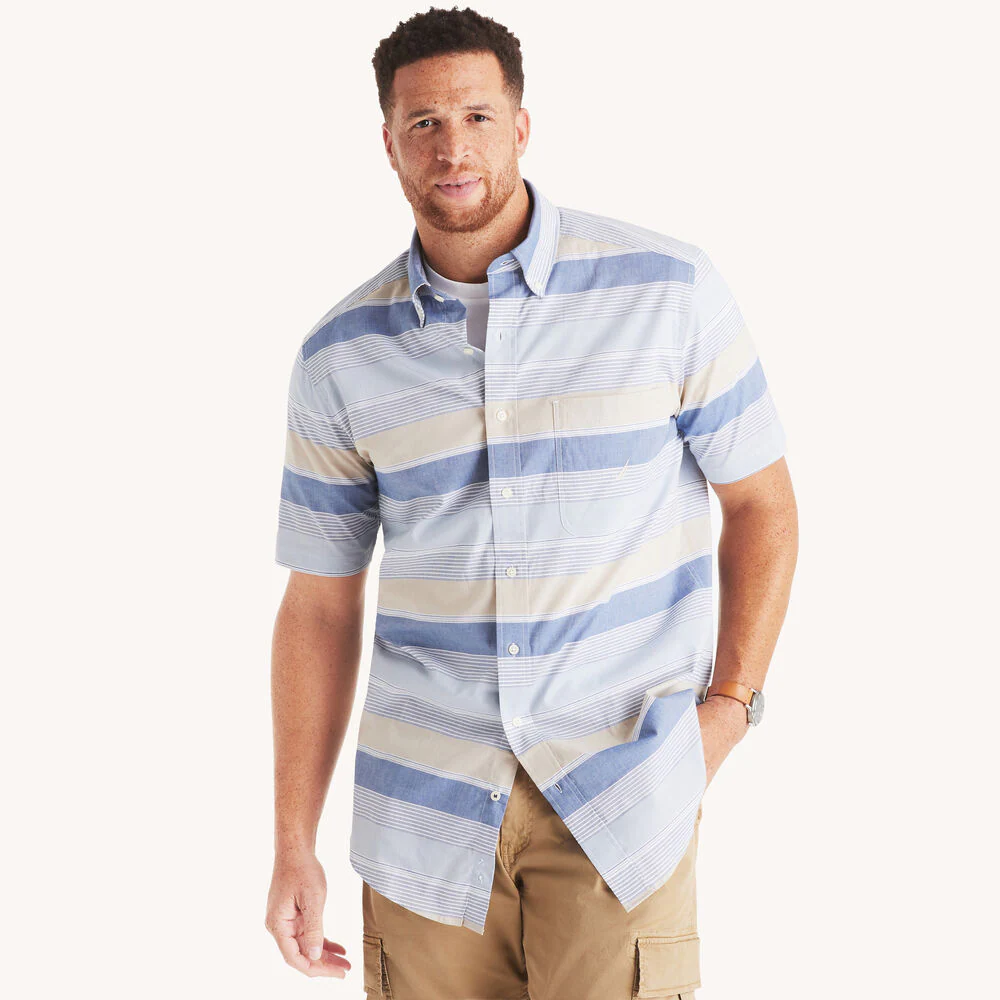 Big & Tall Striped Short-Sleeve Shirt