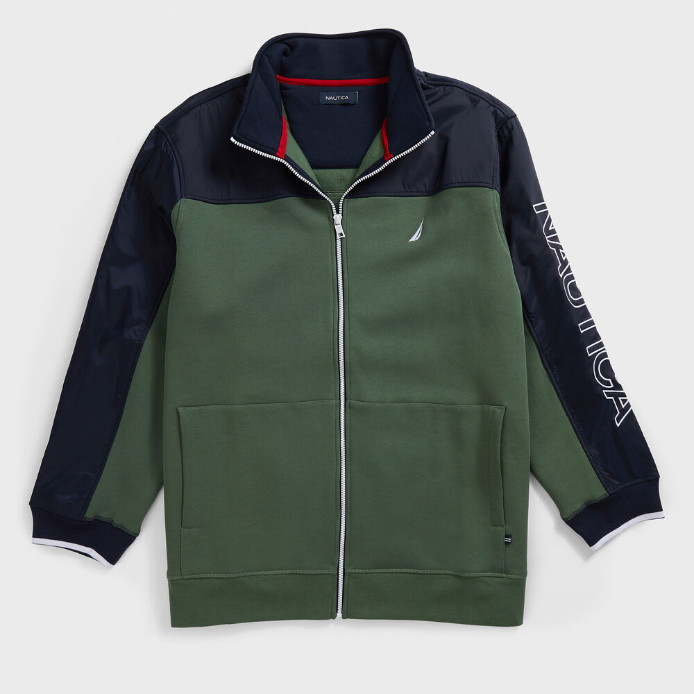 BIG & TALL COLORBLOCK FULL ZIP TRACK JACKET