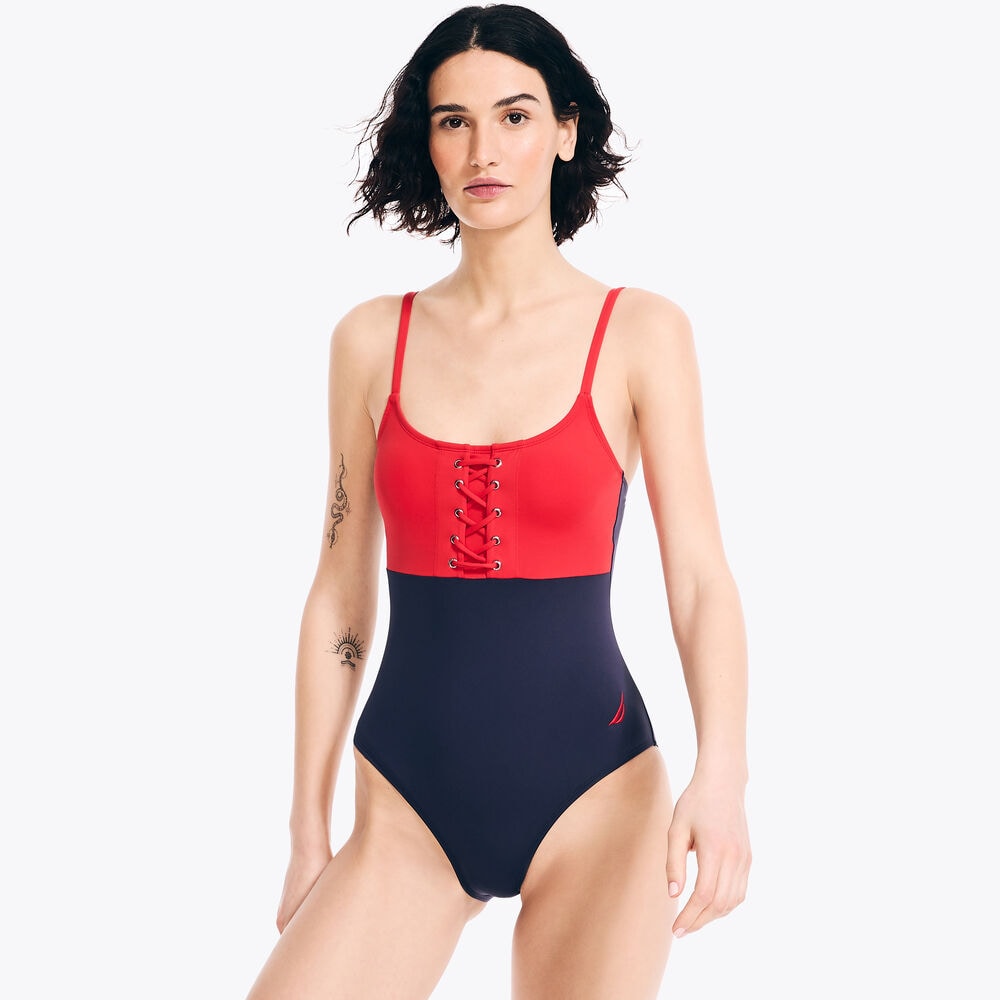 Lace-Up One-Piece Swim 1 Lace-Up One-Piece Swim