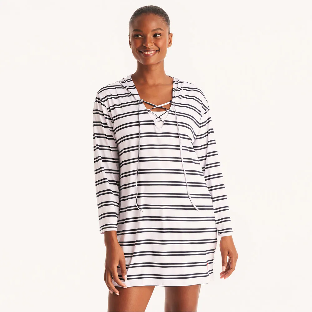 Striped Hooded Cover Up Swim 1 Striped Hooded Cover Up Swim