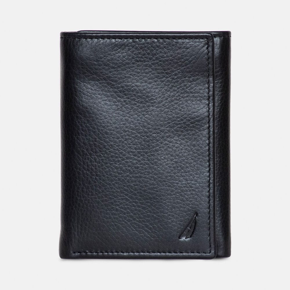 LEATHER TRIFOLD PASSCASE WALLET 1 LEATHER TRIFOLD PASSCASE WALLET