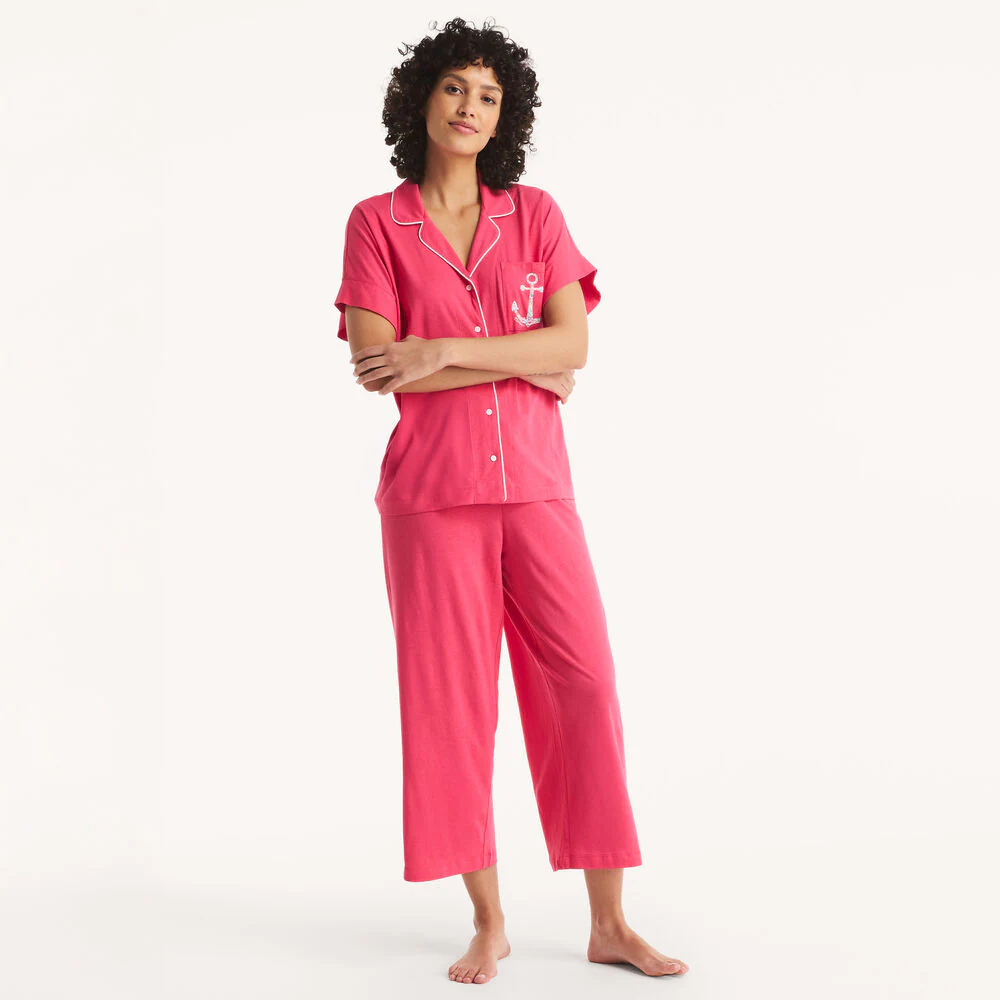 Cropped Pajama Pant Set