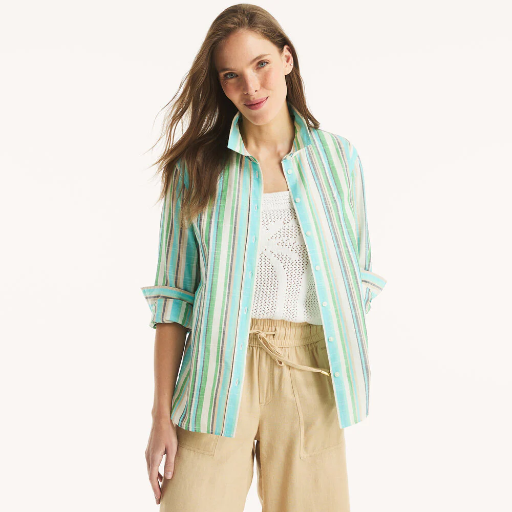 Striped Button-Up Shirt 1 Striped Button-Up Shirt