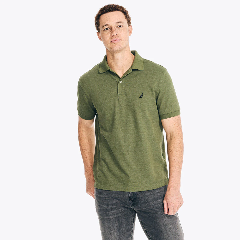 Classic Fit Heather Deck Polo