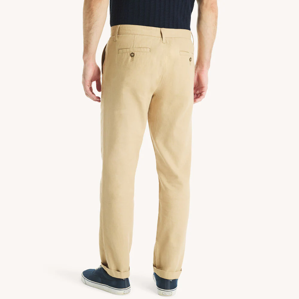 Flat-Front Linen Deck Pant 4 Flat-Front Linen Deck Pant