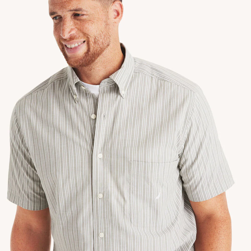 Big & Tall Striped Short-Sleeve Shirt 2 Big & Tall Striped Short-Sleeve Shirt