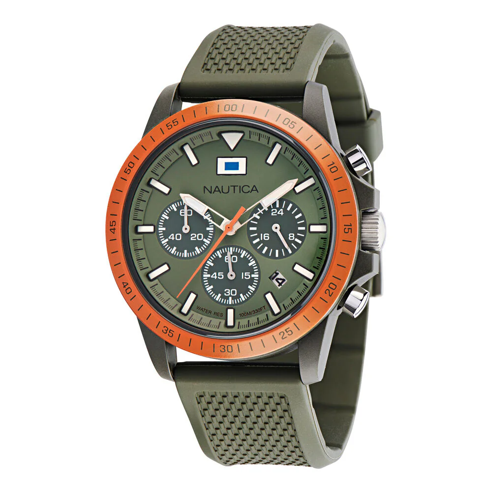 Nautica One Wheat Fiber Strap Chronograph Watch 1 Nautica One Wheat Fiber Strap Chronograph Watch