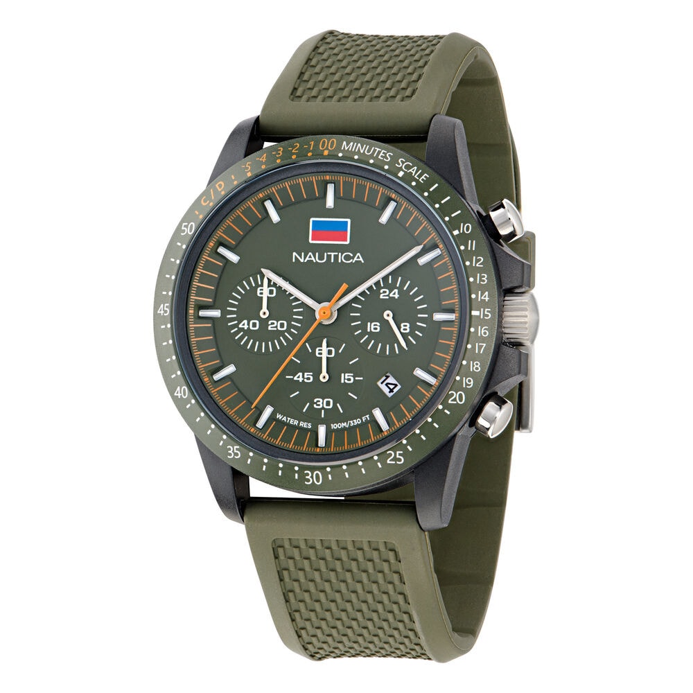 Nautica One Wheat Fiber Strap 3-Hand Watch