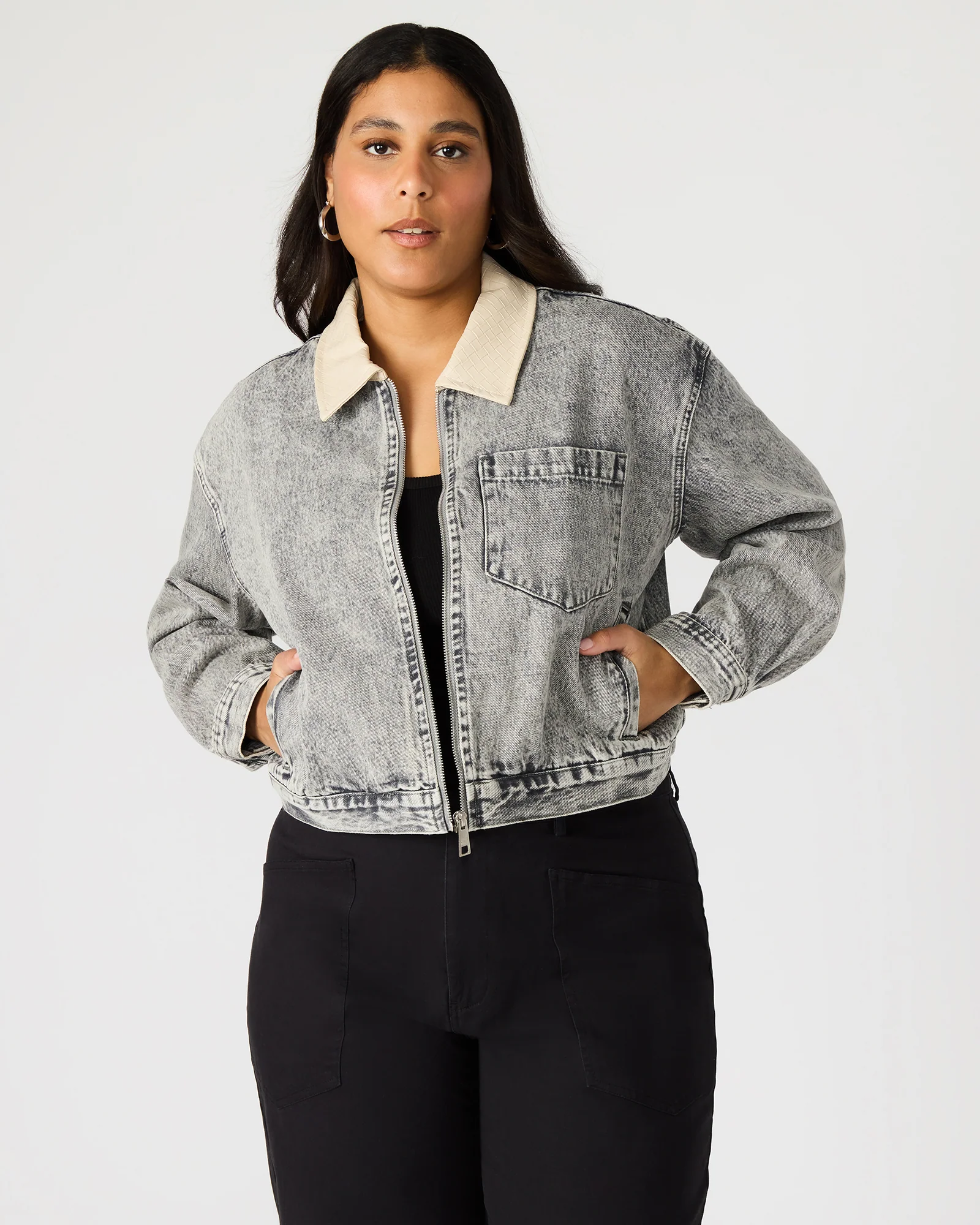 Glacia Denim Jacket Light Grey 1 Glacia Denim Jacket Light Grey