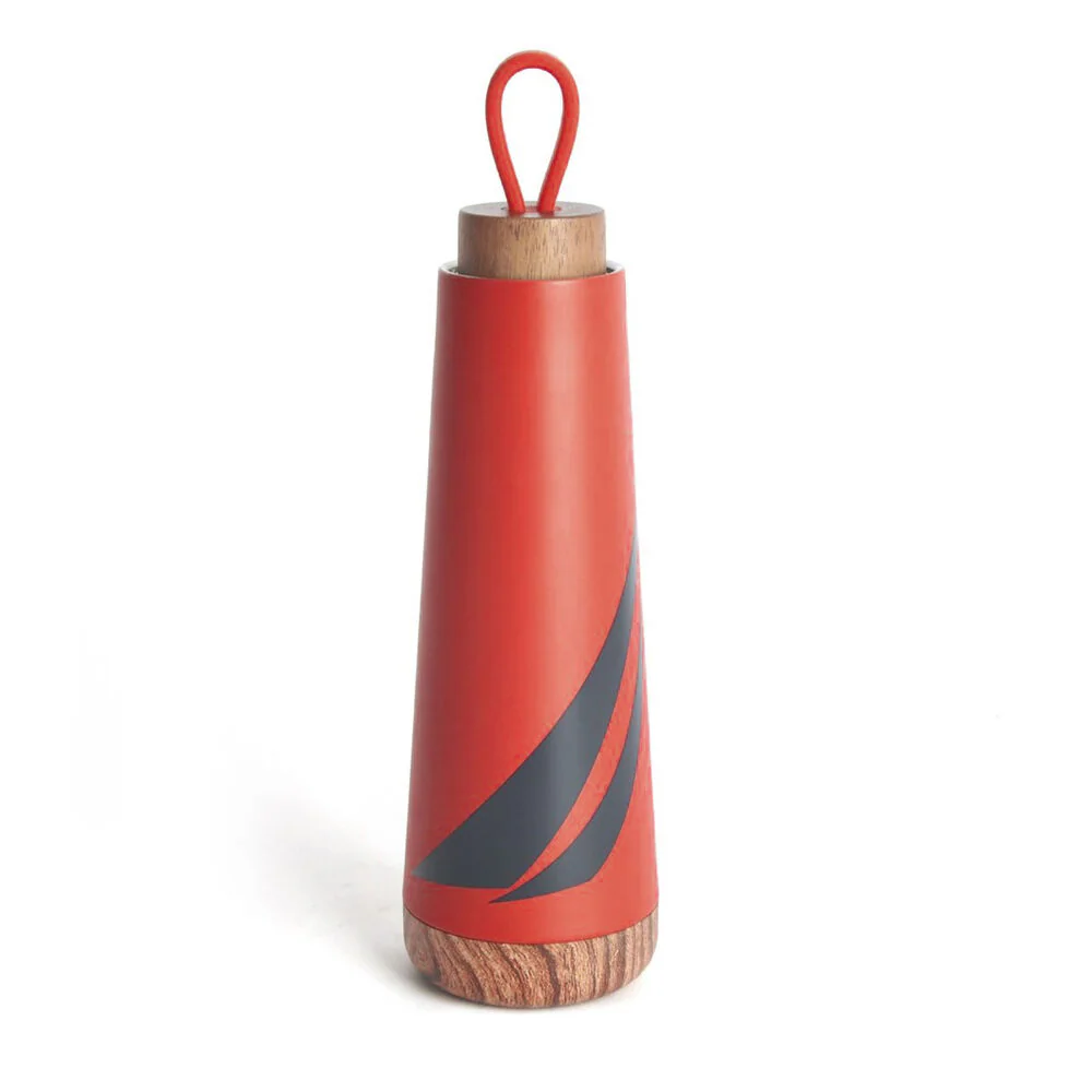 STAINLESS STEEL AND ACACIA WOOD WATER BOTTLE