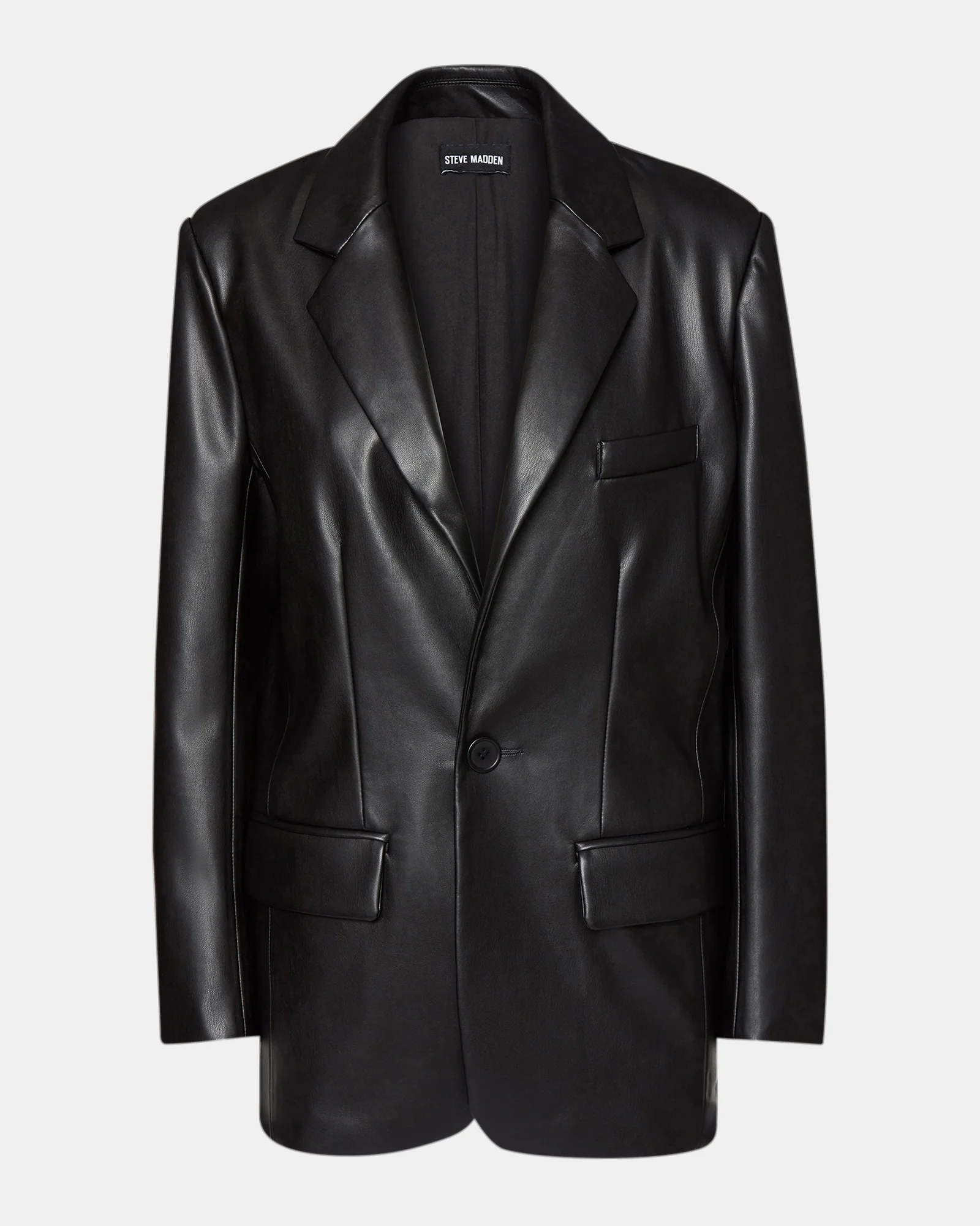 Imaan Faux Leather Blazer Black 9 Imaan Faux Leather Blazer Black