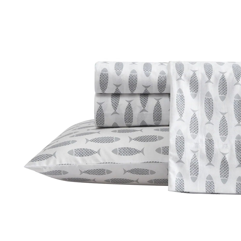 WOODBLOCK FISH GREY FULL SHEET SET 1 WOODBLOCK FISH GREY FULL SHEET SET