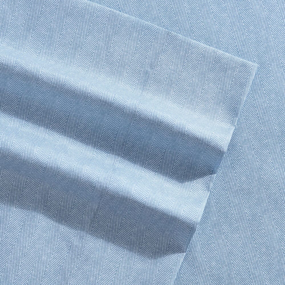 Herringbone Coastal Blue Microfiber Queen Sheet Set 3 Herringbone Coastal Blue Microfiber Queen Sheet Set