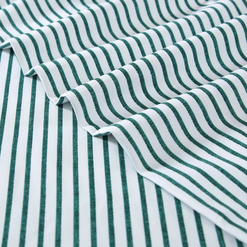 Harmead Green Striped King Flannel Sheet Set 5 Harmead Green Striped King Flannel Sheet Set