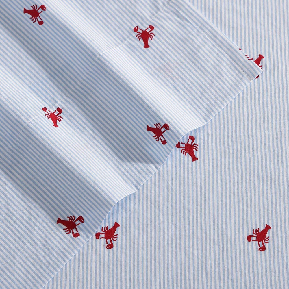 Lobster Walk Blue Twin Sheet Set 3 Lobster Walk Blue Twin Sheet Set