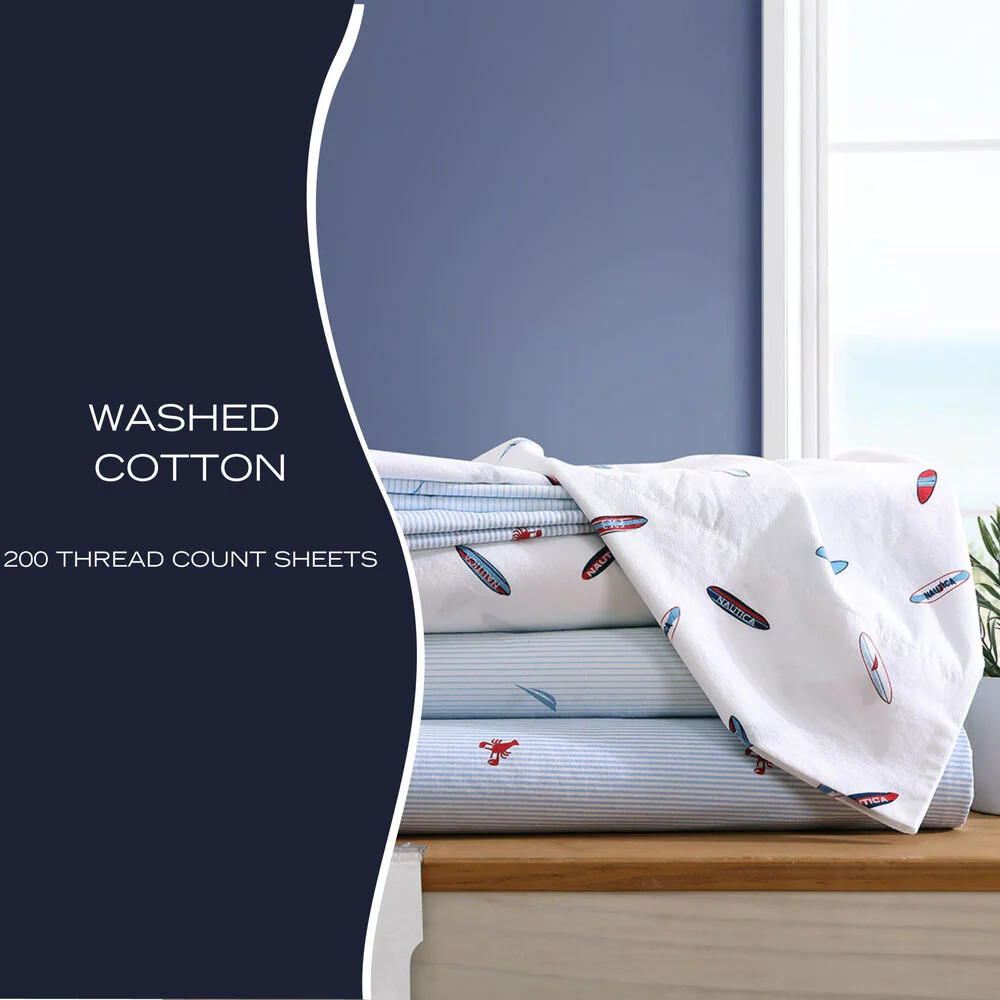 Lobster Walk Blue Twin Sheet Set 4 Lobster Walk Blue Twin Sheet Set