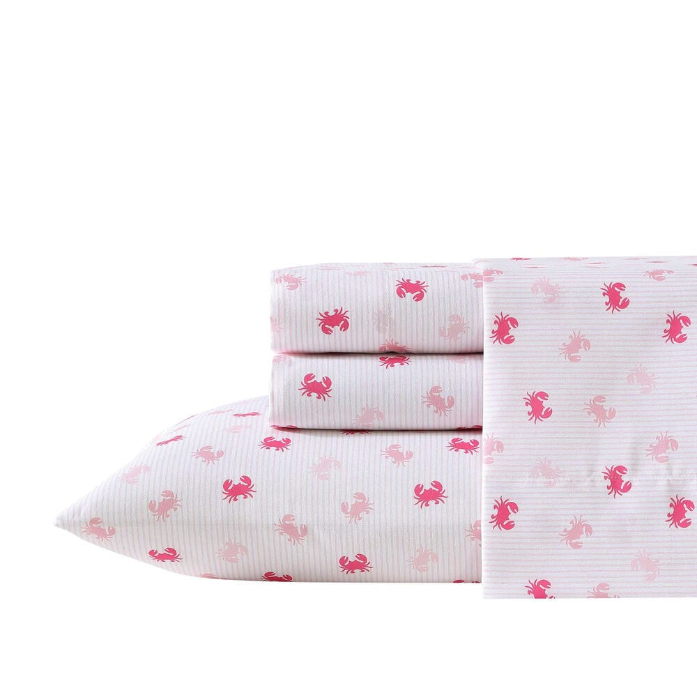 Axton Crab Pink Twin XL Sheet Set 1 Axton Crab Pink Twin XL Sheet Set