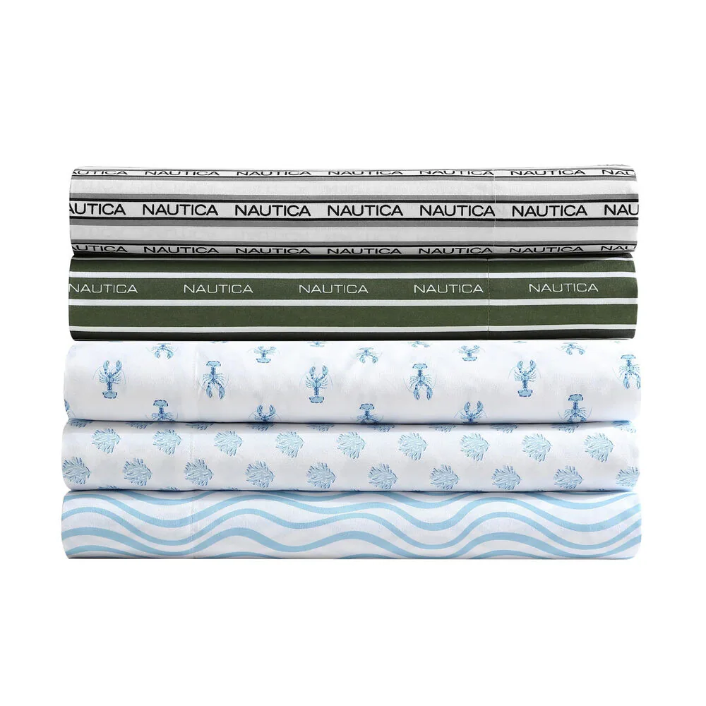 Varadero Typeface Green Twin XL Sheet Set 2 Varadero Typeface Green Twin XL Sheet Set