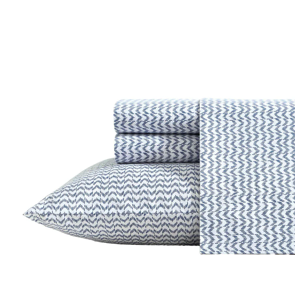 Ikat Wave Blue Full Sheet Set 1 Ikat Wave Blue Full Sheet Set