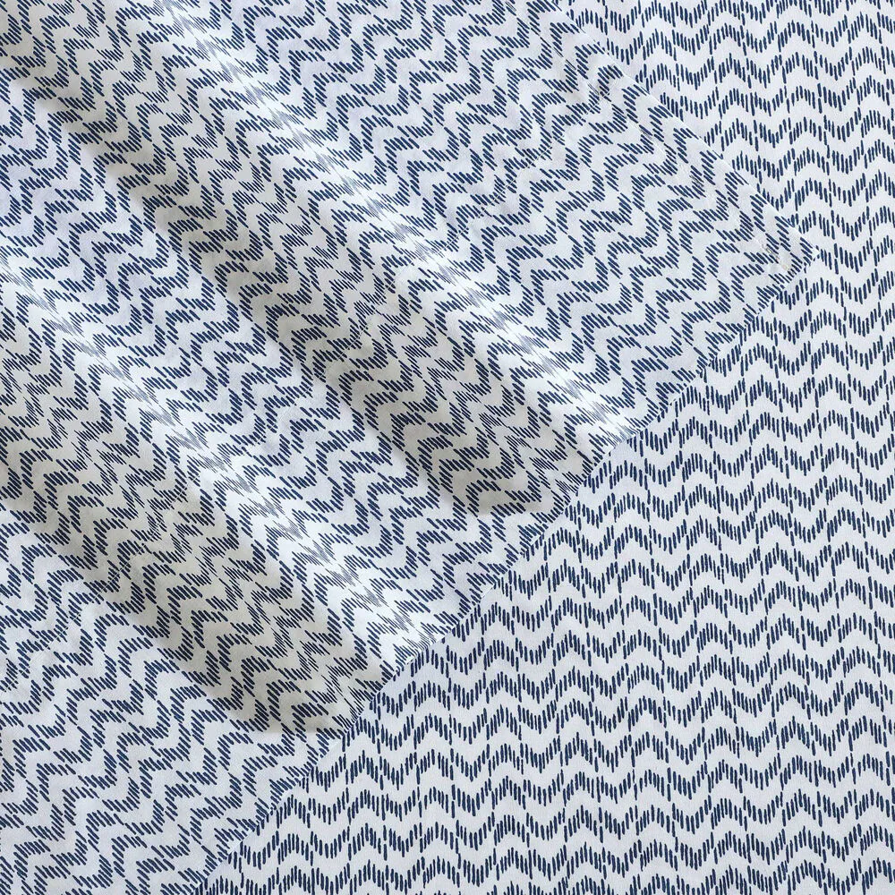 Ikat Wave Blue Full Sheet Set 6 Ikat Wave Blue Full Sheet Set
