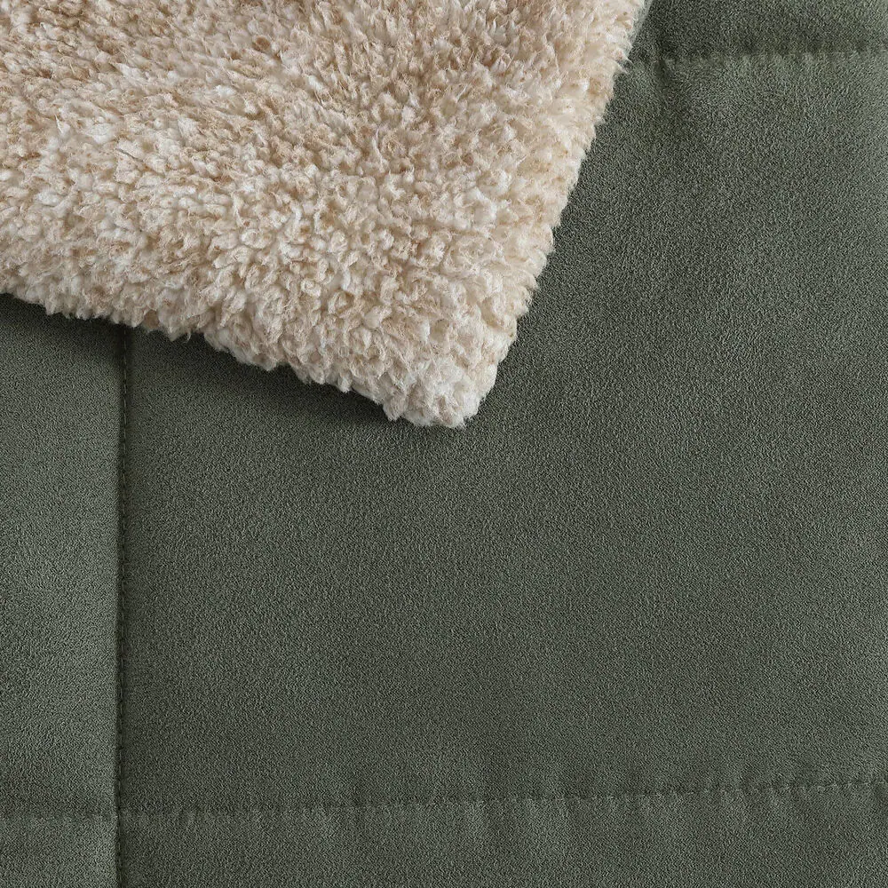 Beckett Green King Reversible Comforter & Sham Set 2 Beckett Green King Reversible Comforter & Sham Set