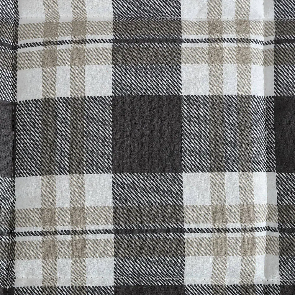 Lewes Grey Full/Queen Reversible Comforter & Sham Set 3 Lewes Grey Full/Queen Reversible Comforter & Sham Set