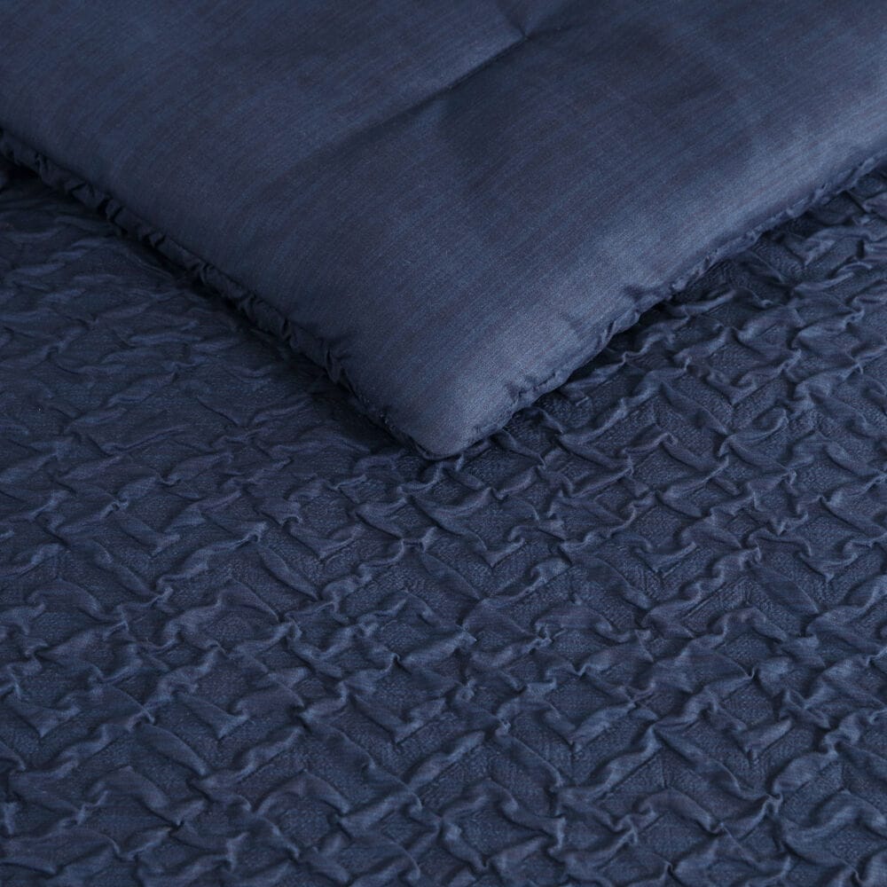 Point Harbor Navy Full/Queen Reversible Comforter & Sham Set 2 Point Harbor Navy Full/Queen Reversible Comforter & Sham Set