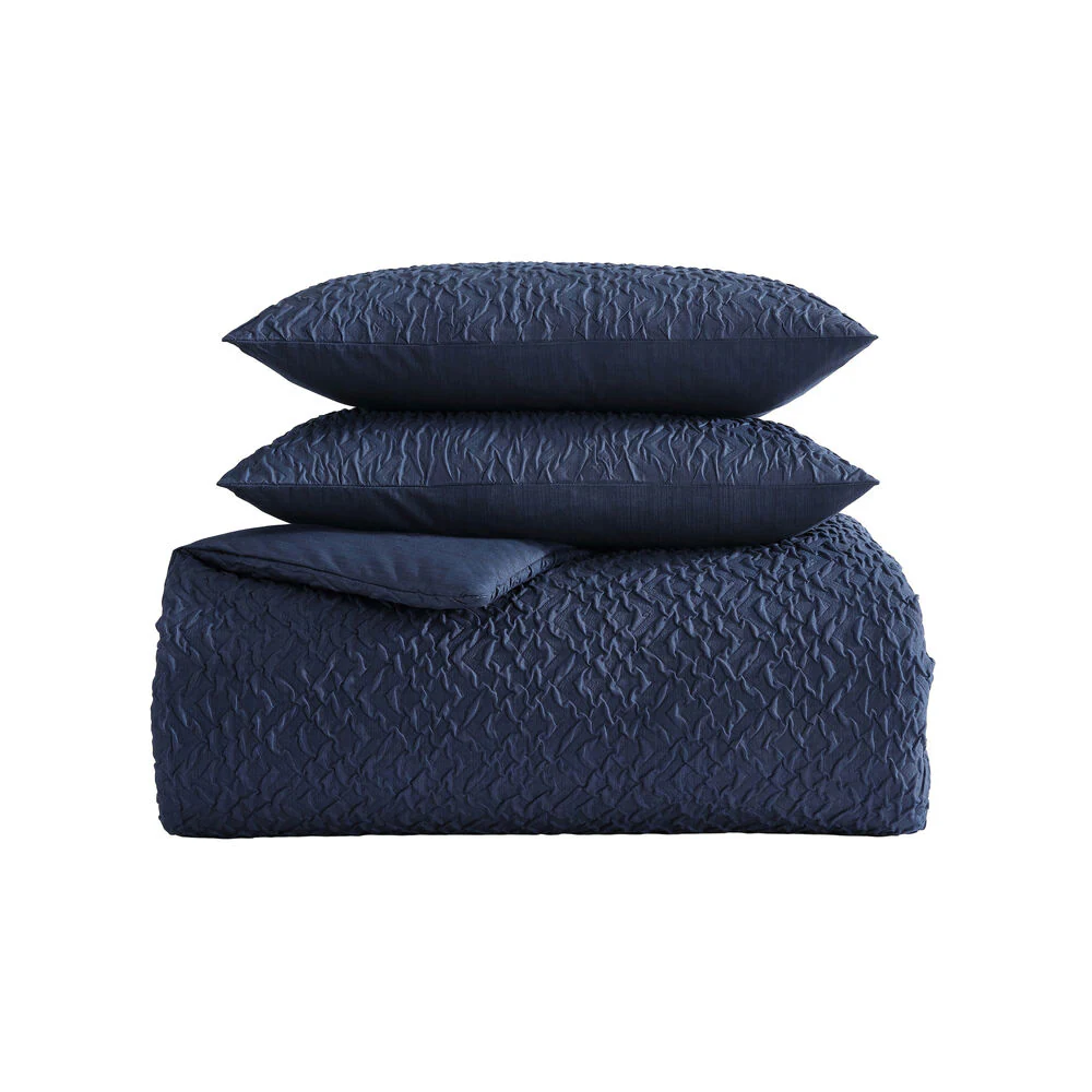 Point Harbor Navy Full/Queen Reversible Comforter & Sham Set 6 Point Harbor Navy Full/Queen Reversible Comforter & Sham Set