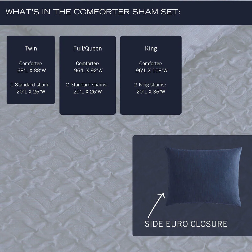 Point Harbor Navy Full/Queen Reversible Comforter & Sham Set 9 Point Harbor Navy Full/Queen Reversible Comforter & Sham Set