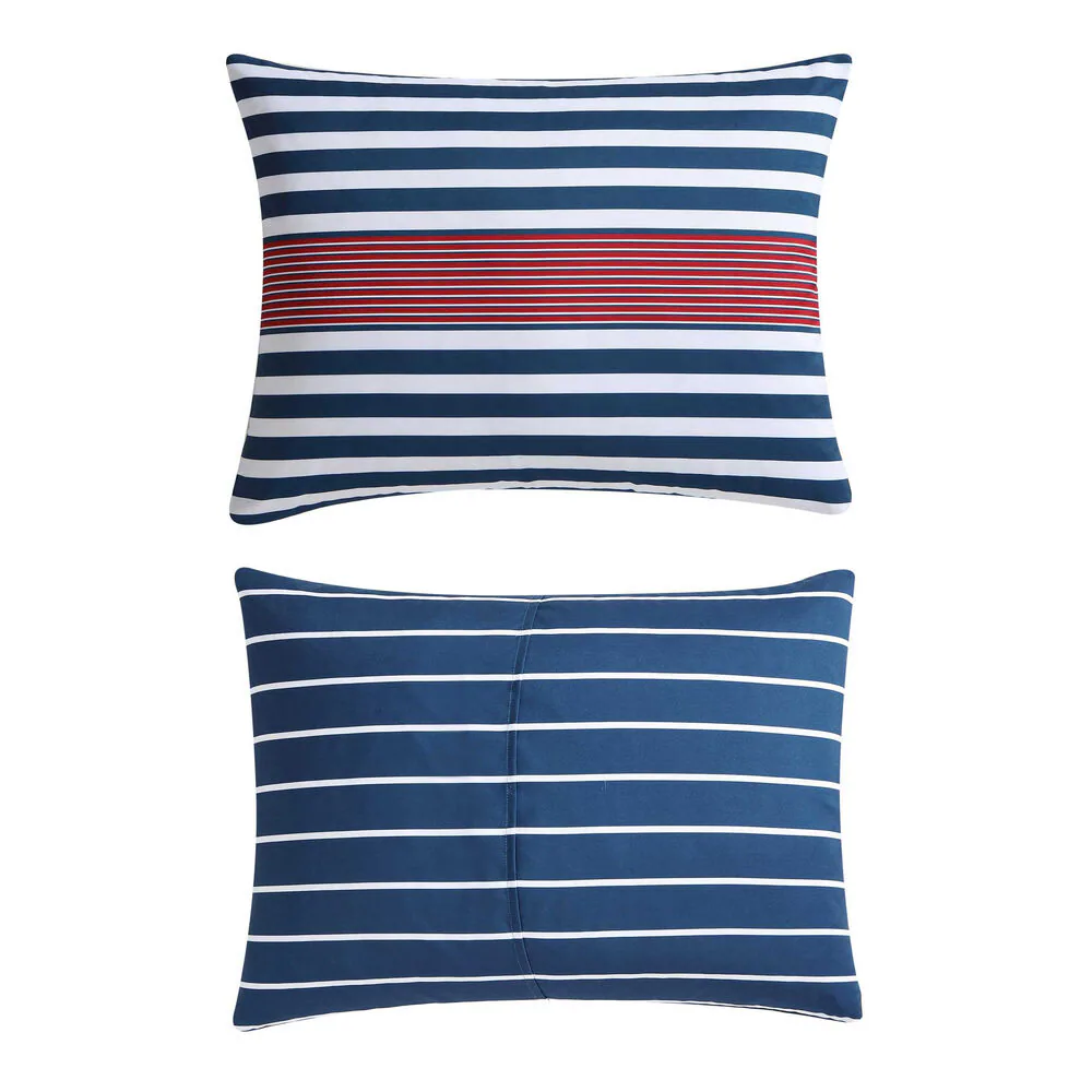Kennedy Stripe Navy Twin/Twin XL Comforter & Sham Set 3 Kennedy Stripe Navy Twin/Twin XL Comforter & Sham Set