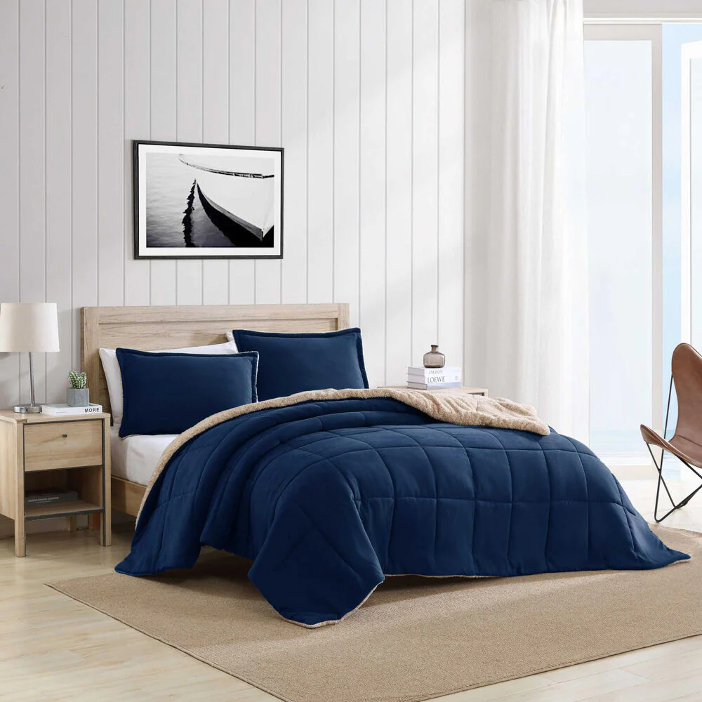 Beckett Navy King Comforter-Sham Set 1 Beckett Navy King Comforter-Sham Set