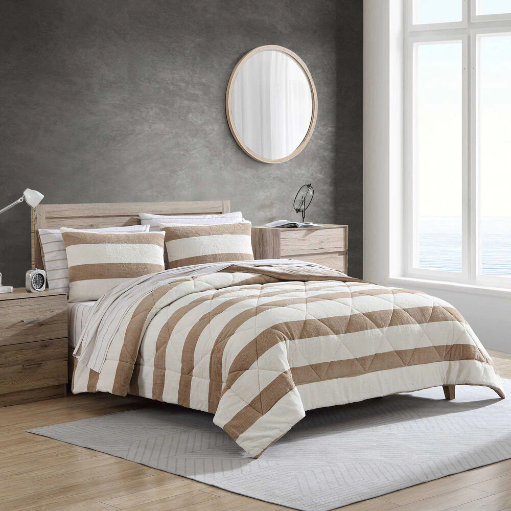 Lawndale Beige Full/Queen Comforter-Sham Set 1 Lawndale Beige Full/Queen Comforter-Sham Set