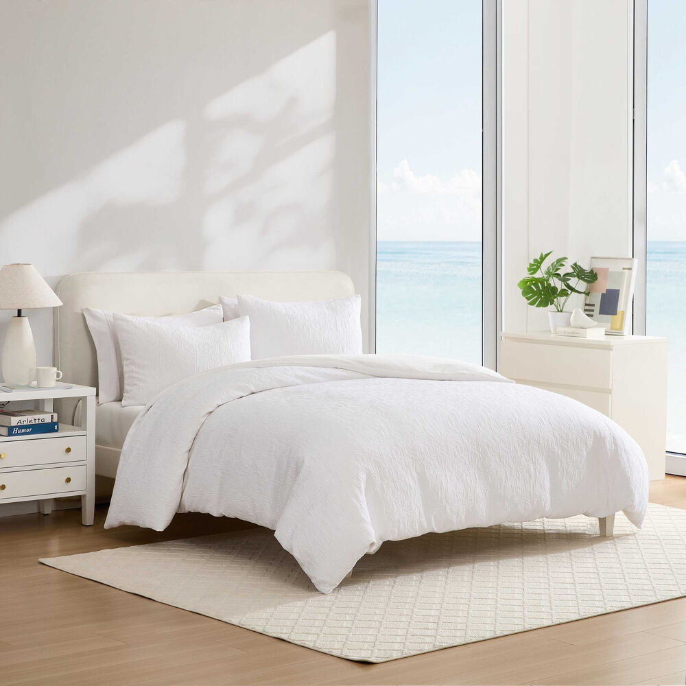 Seaside Floral White Twin Comforter-Sham Set 1 Seaside Floral White Twin Comforter-Sham Set