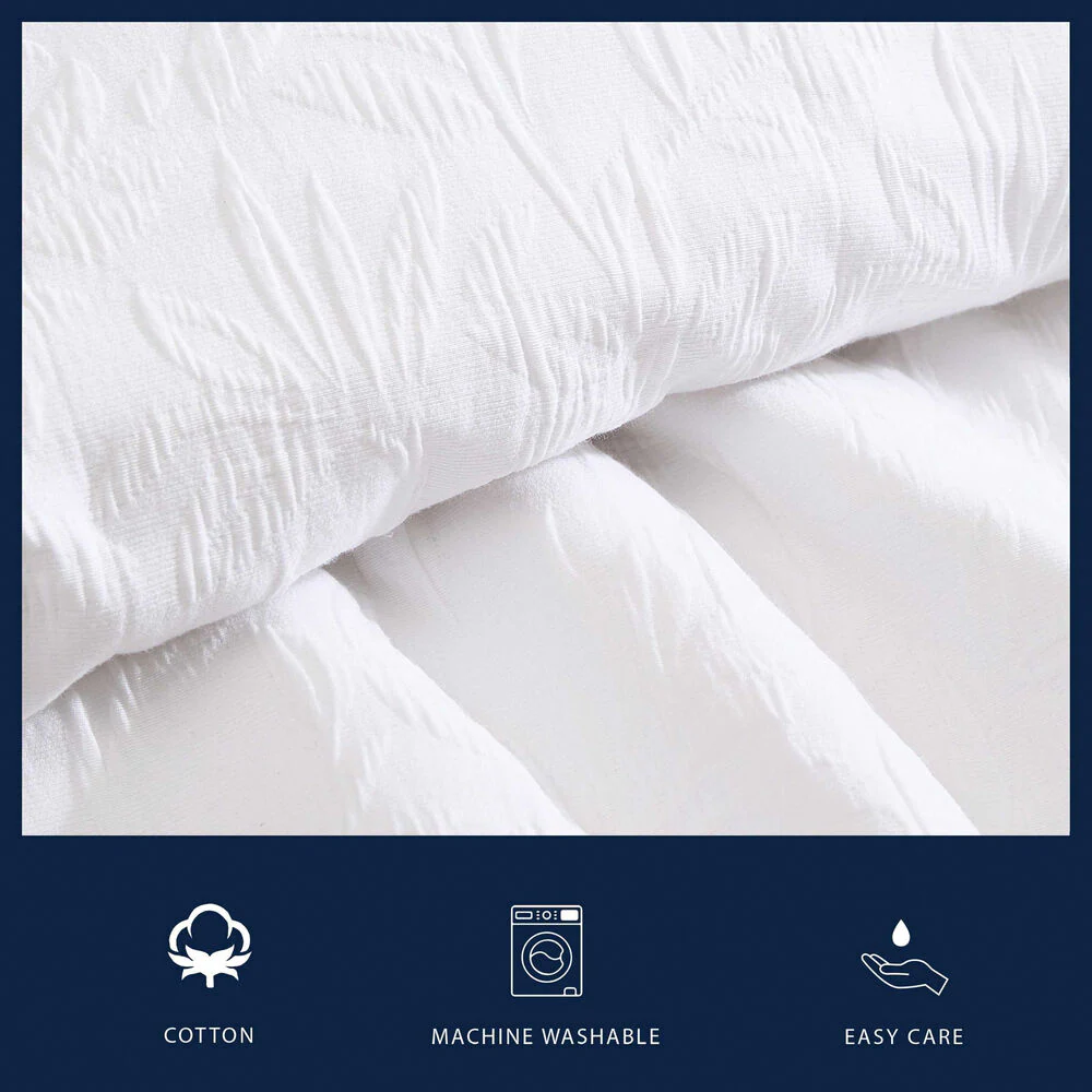 Seaside Floral White Twin Comforter-Sham Set 6 Seaside Floral White Twin Comforter-Sham Set