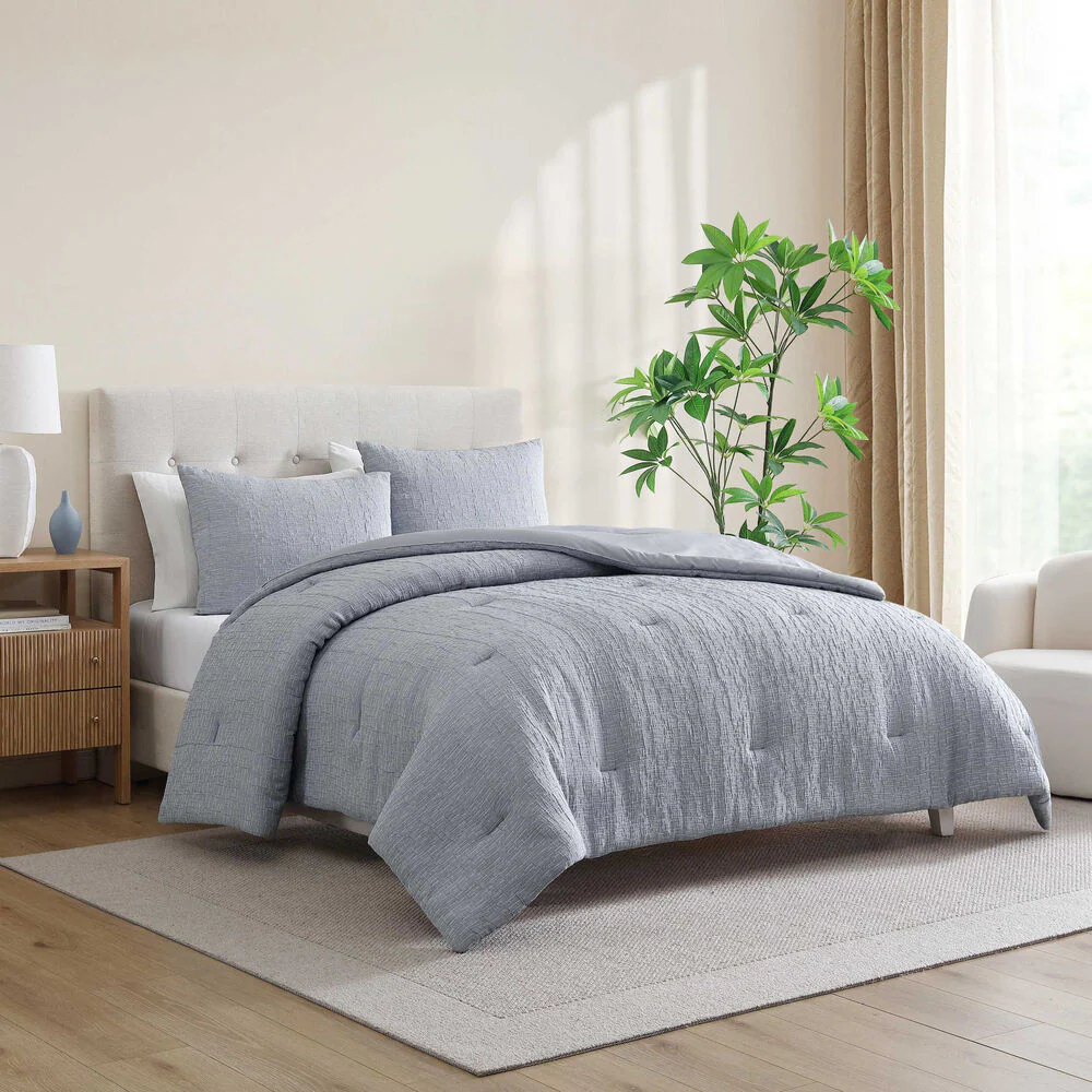 Nautical Stitch Grey Twin Comforter-Sham Set 1 Nautical Stitch Grey Twin Comforter-Sham Set