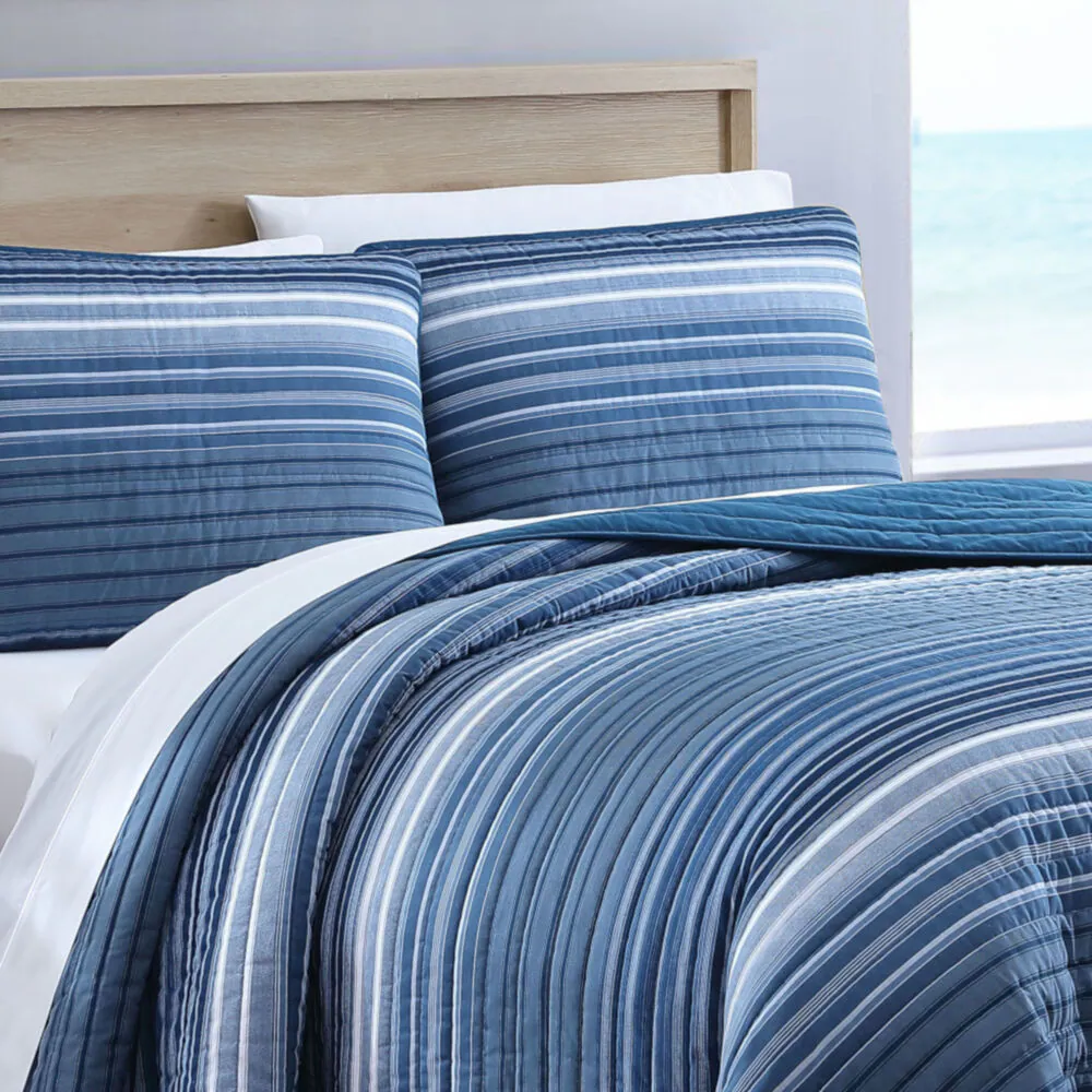 COVESIDE BLUE FULL/QUEEN QUILT-SHAM SET 2 COVESIDE BLUE FULL/QUEEN QUILT-SHAM SET