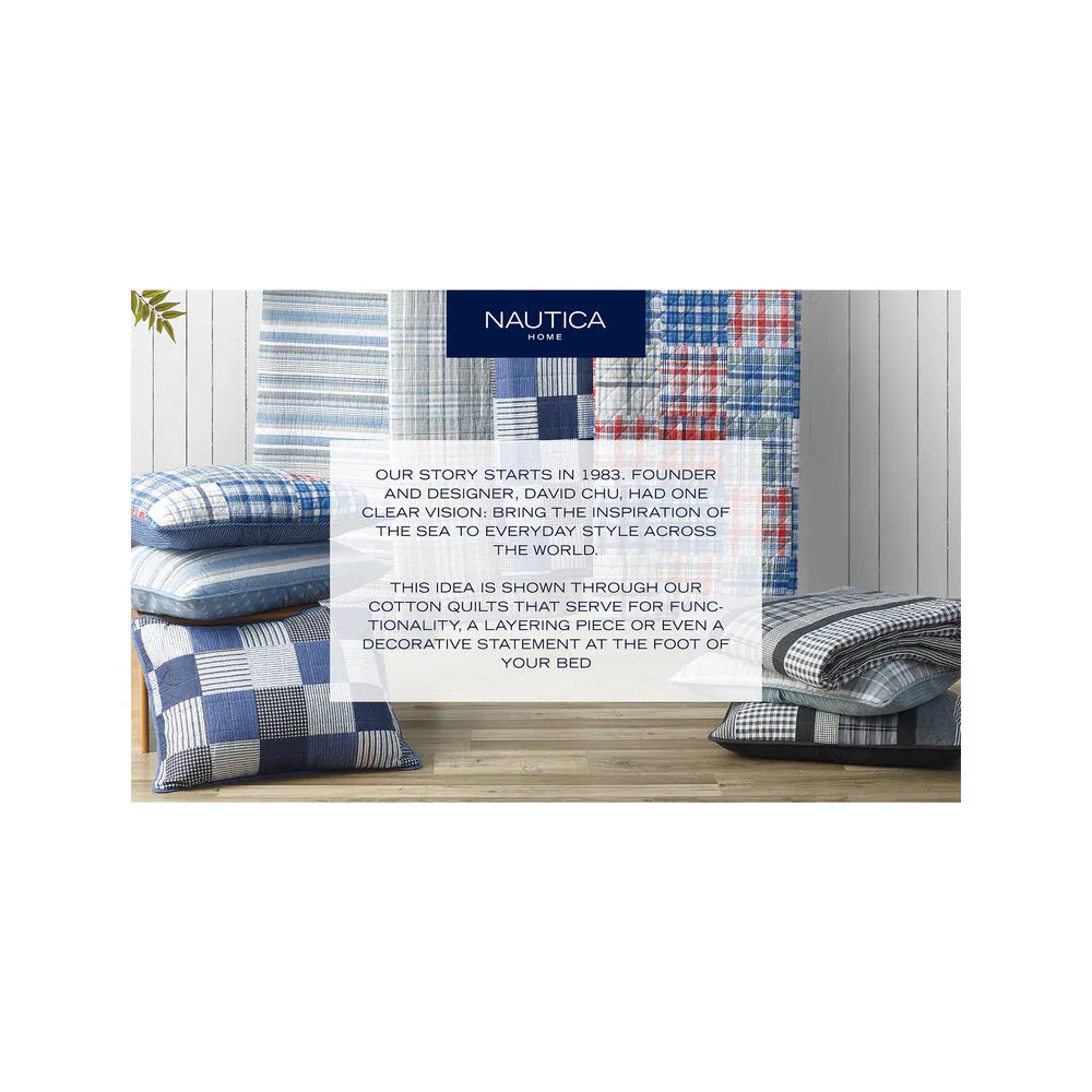 COVESIDE BLUE FULL/QUEEN QUILT-SHAM SET 4 COVESIDE BLUE FULL/QUEEN QUILT-SHAM SET
