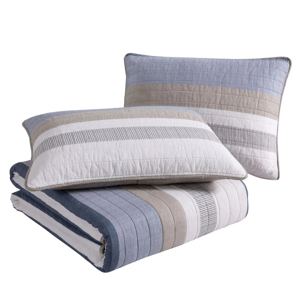 GALEWOOD BEIGE TWIN QUILT-SHAM SET