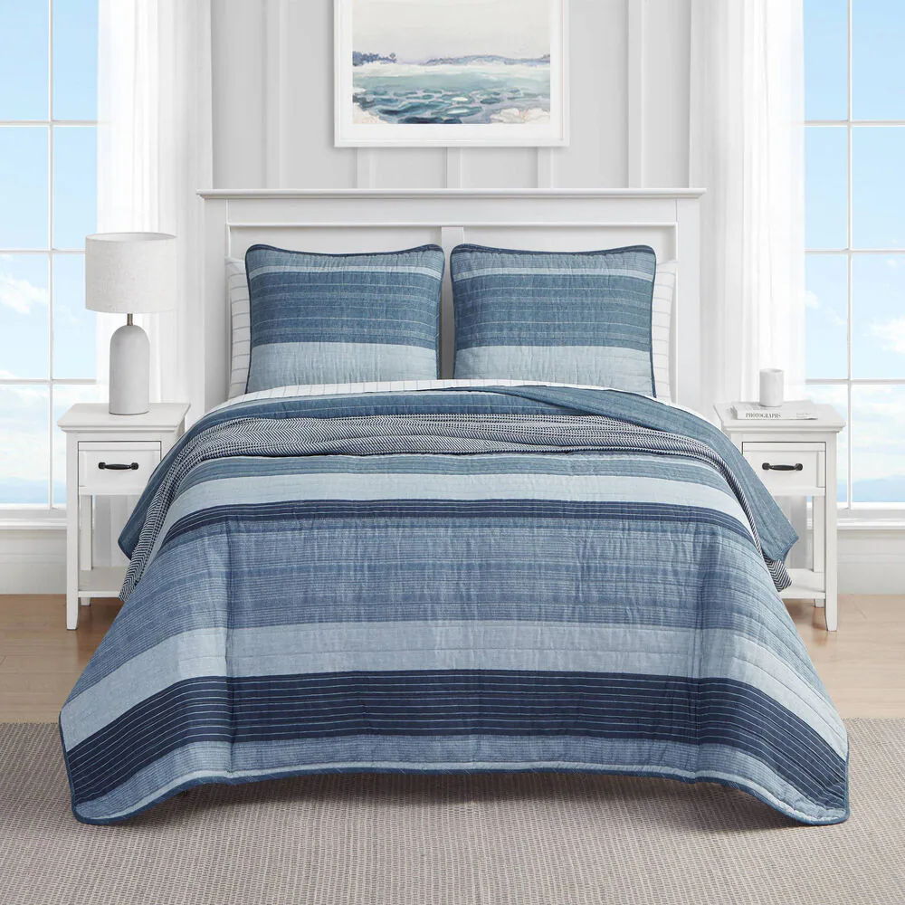 RIDGEPORT TWIN REVERSIBLE QUILT AND SHAM SET 4 RIDGEPORT TWIN REVERSIBLE QUILT AND SHAM SET