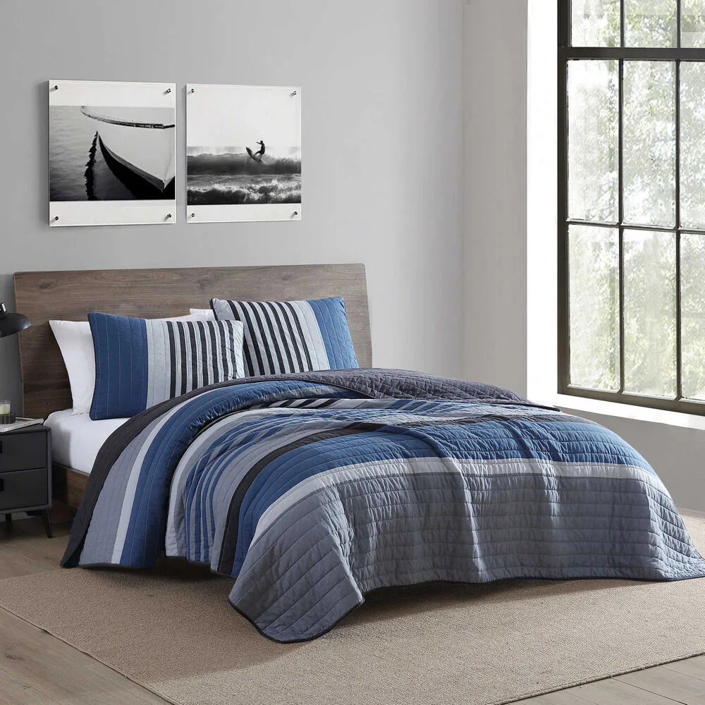 Rendon Charcoal King Quilt & Sham Set 1 Rendon Charcoal King Quilt & Sham Set