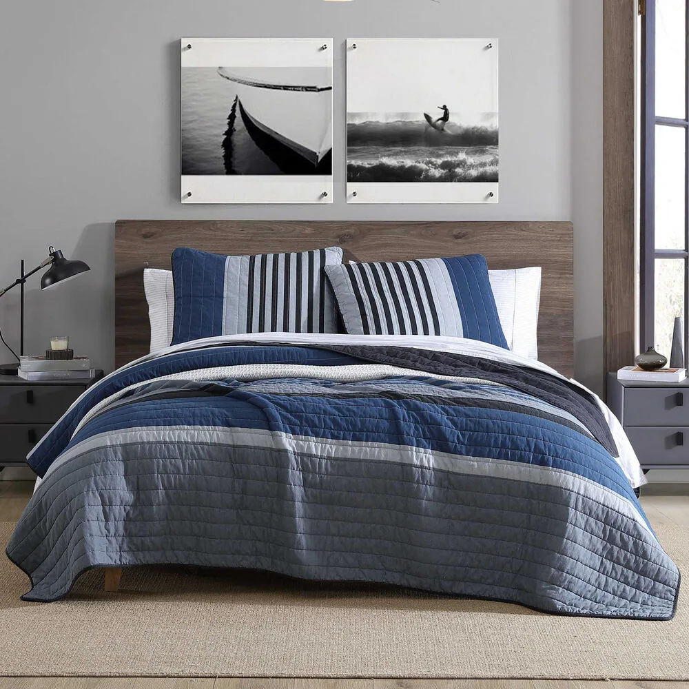 Rendon Charcoal King Quilt & Sham Set 2 Rendon Charcoal King Quilt & Sham Set