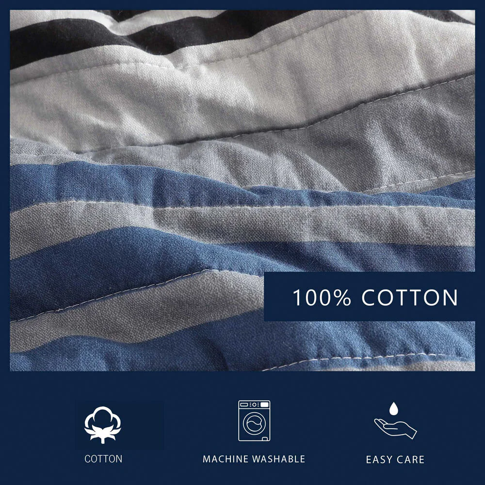 Rendon Charcoal King Quilt & Sham Set 6 Rendon Charcoal King Quilt & Sham Set