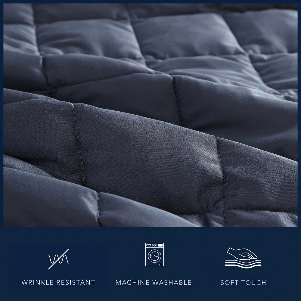 Brushed Micro Jersey Grey Full/Queen Quilt-Sham Set 5 Brushed Micro Jersey Grey Full/Queen Quilt-Sham Set