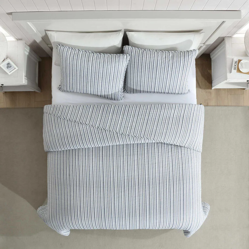 Coleridge Blue Twin Quilt-Sham Set 6 Coleridge Blue Twin Quilt-Sham Set
