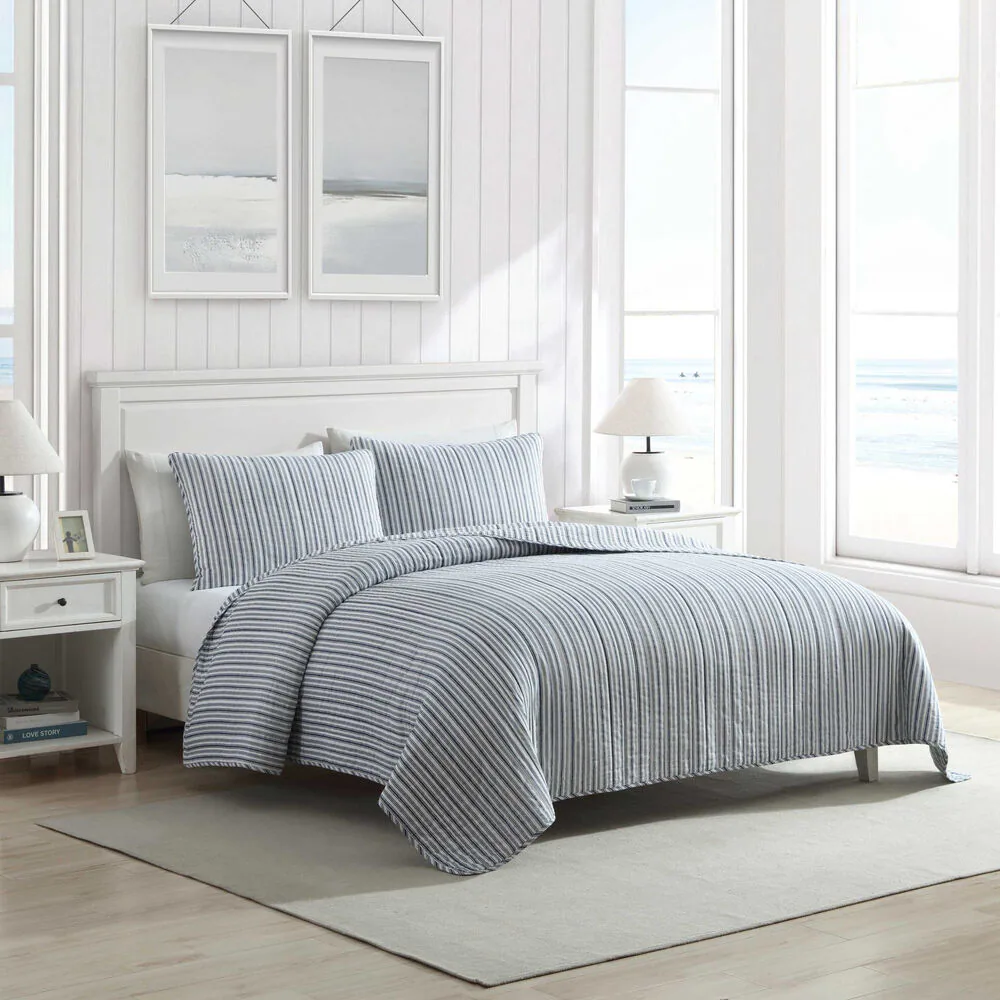 Coleridge Blue King Quilt-Sham Set