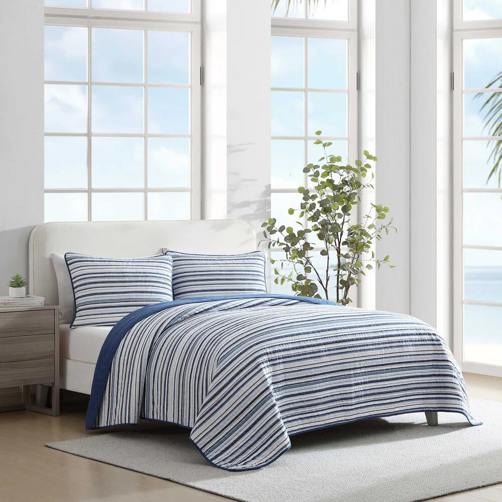 Pembrook Blue Twin Quilt-Sham Set 1 Pembrook Blue Twin Quilt-Sham Set