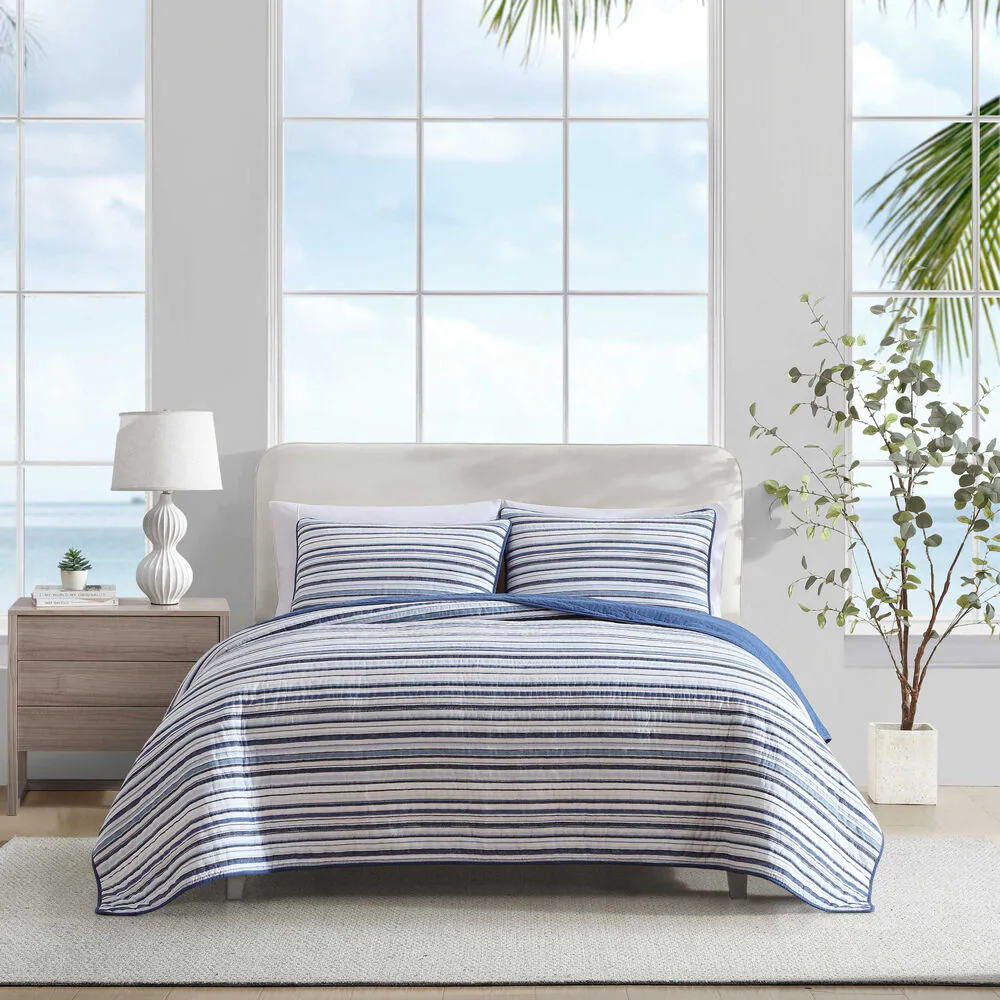 Pembrook Blue Twin Quilt-Sham Set 2 Pembrook Blue Twin Quilt-Sham Set
