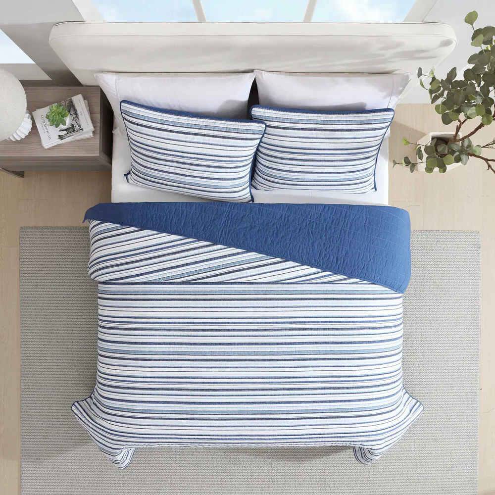 Pembrook Blue Twin Quilt-Sham Set 6 Pembrook Blue Twin Quilt-Sham Set