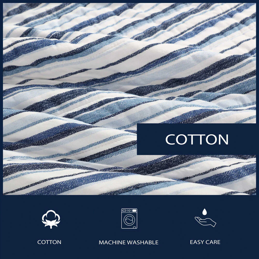 Pembrook Blue Twin Quilt-Sham Set 7 Pembrook Blue Twin Quilt-Sham Set