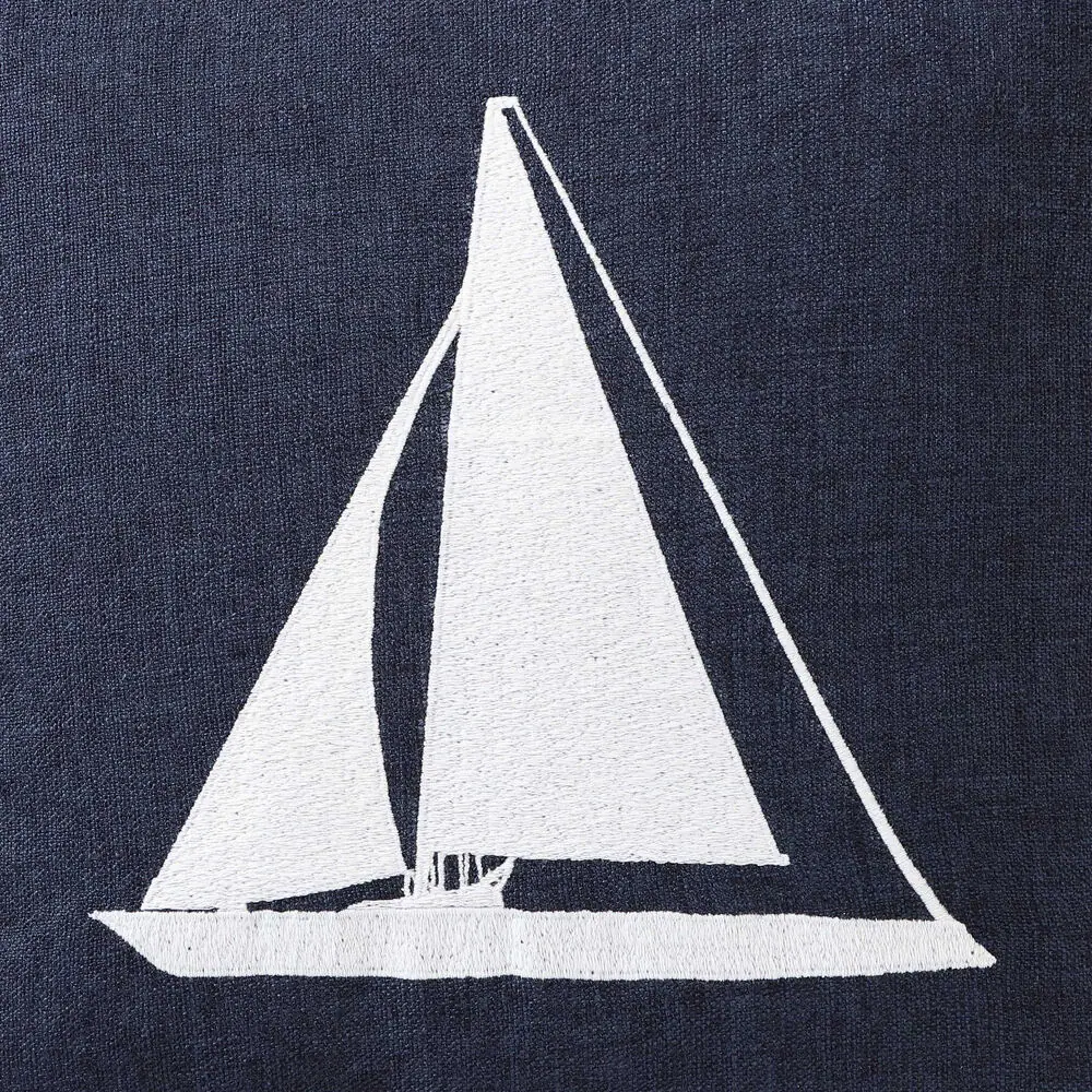 Sailboat Horizons Navy Decorative Pillow 3 Sailboat Horizons Navy Decorative Pillow